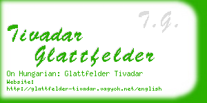 tivadar glattfelder business card